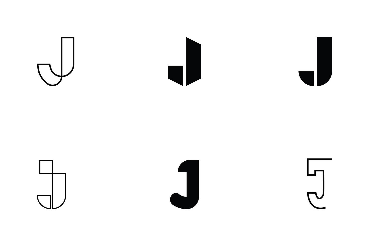 uppsättning av monogram bokstaven p logotyp vektor design