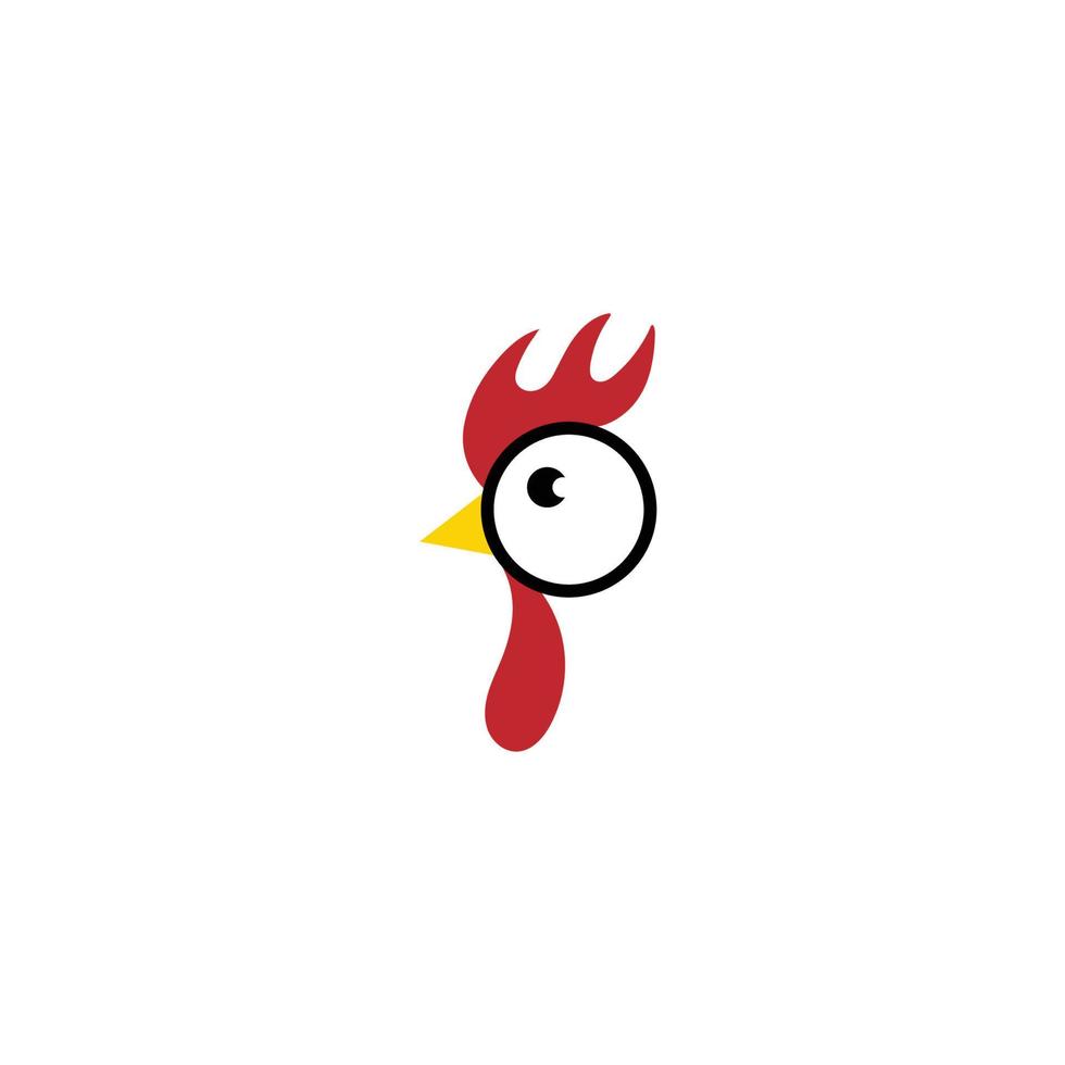 Huhn-Logo-Icon-Design-Konzept. gut für Hahnrestaurant und Hühnerfarm. Vektor-Illustration vektor