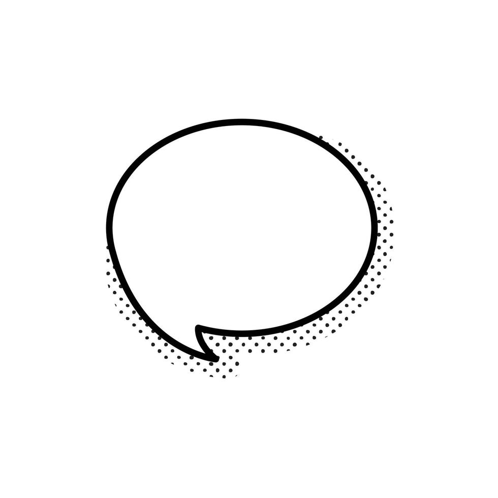 pratbubblan ram för komisk text isolerad vit bakgrund. tom konturbubbla för taltext. dialogrutan tomt moln, tecknad box. vektor