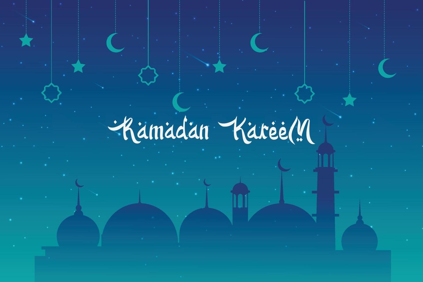ramadan kareem banner bakgrundsdesign illustration vektor