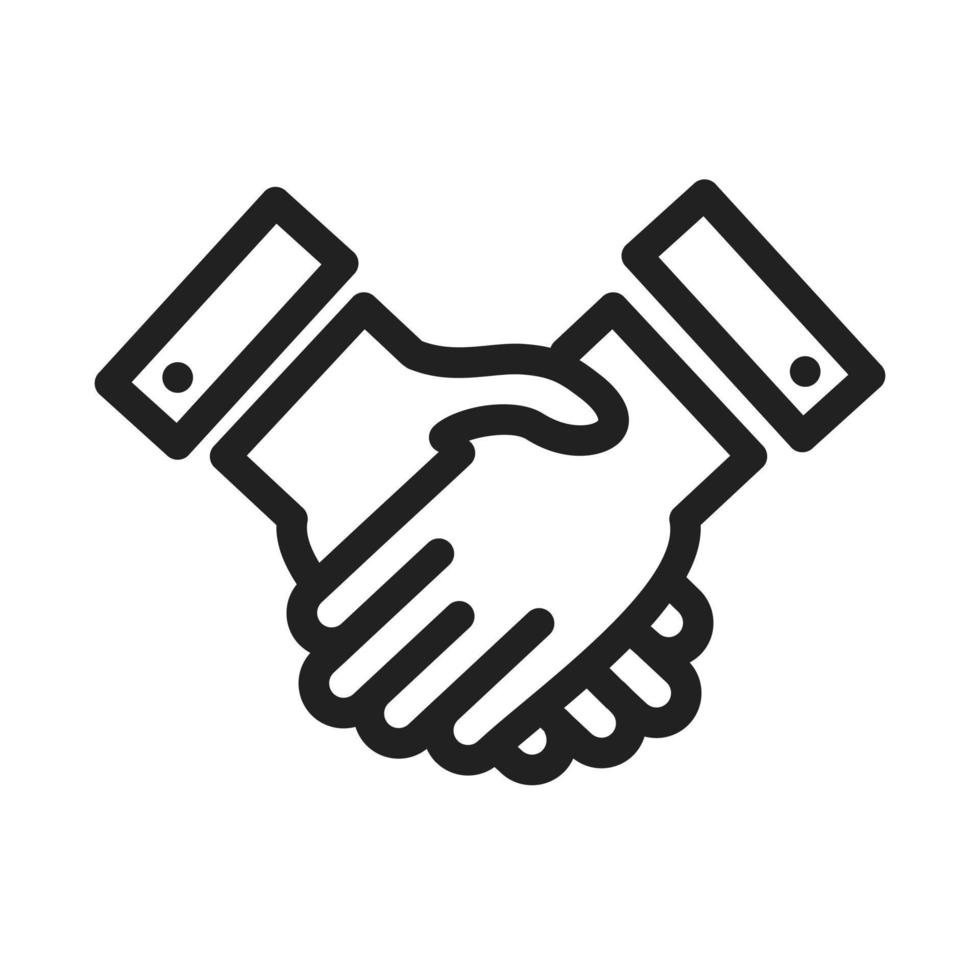 Symbol für die Handshake-Linie vektor