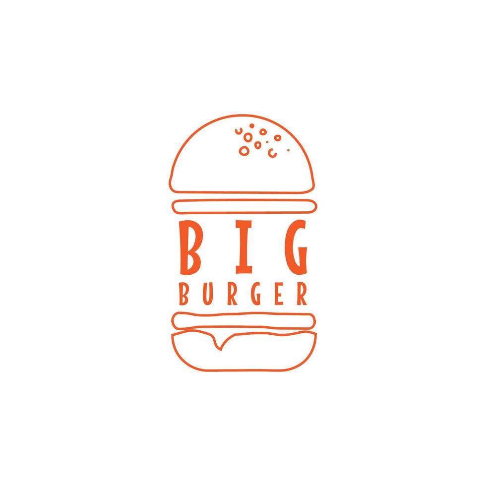 moderne Burger-Logo-Vektorgrafiken. Burger-Zeichen vektor