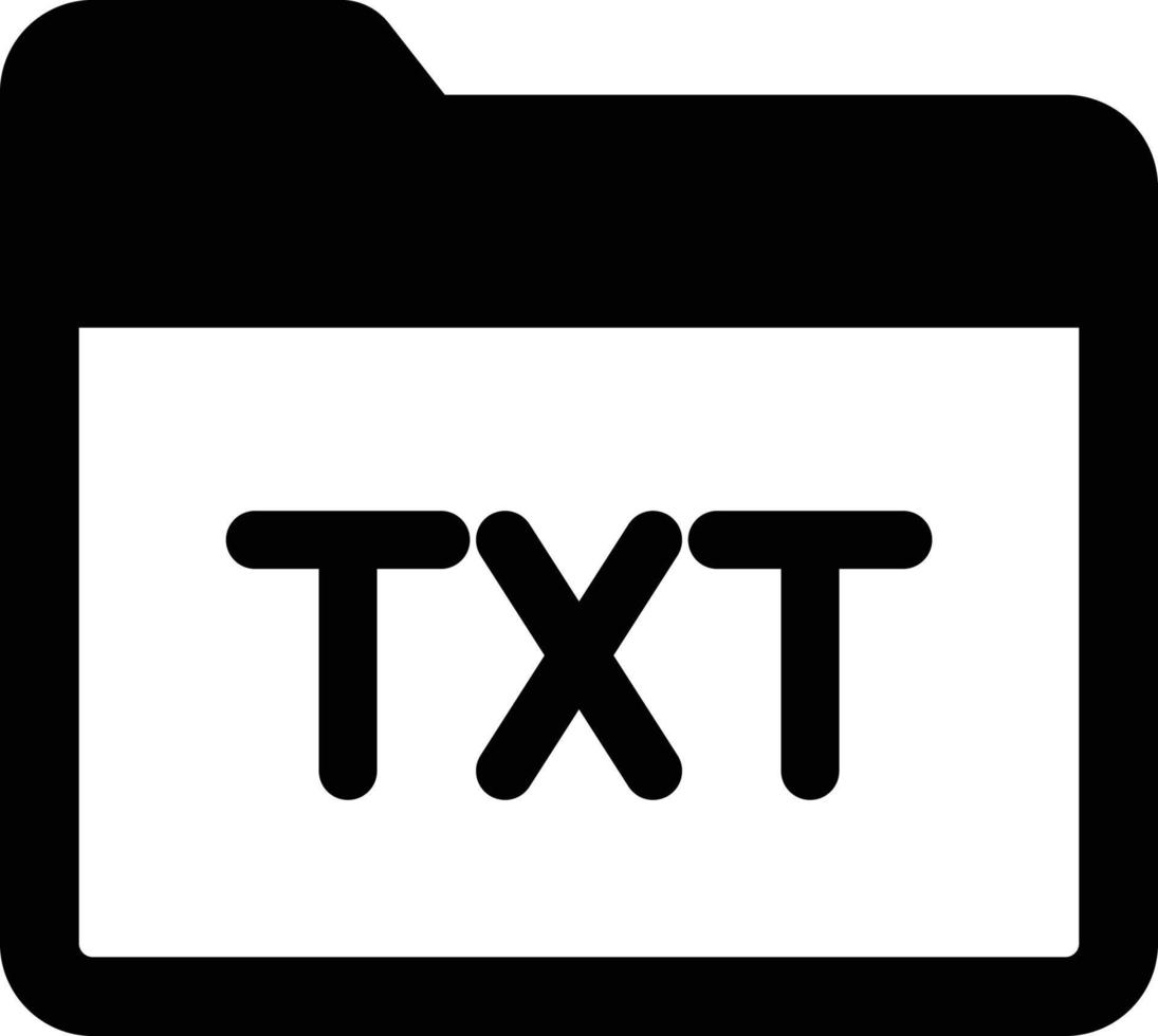 txt-Ordner isoliertes Vektorsymbol, das leicht geändert oder bearbeitet werden kann vektor