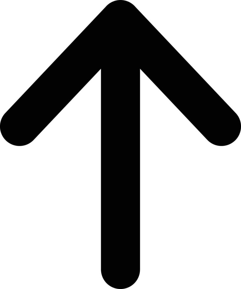 Aufwärtspfeil-Vektorsymbol, das leicht geändert oder bearbeitet werden kann vektor