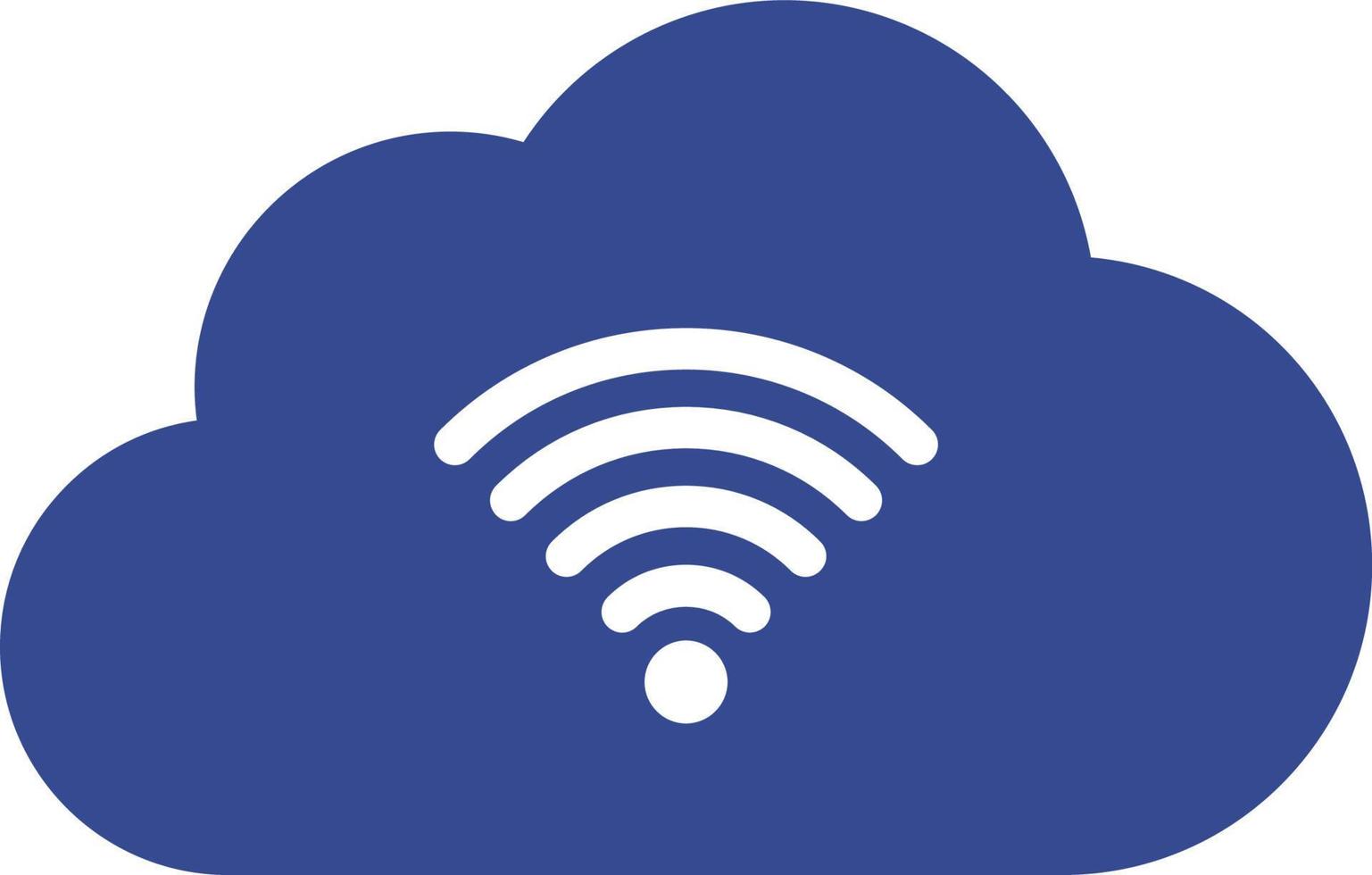 moln wifi signal isolerad vektor ikon som enkelt kan ändra eller redigera