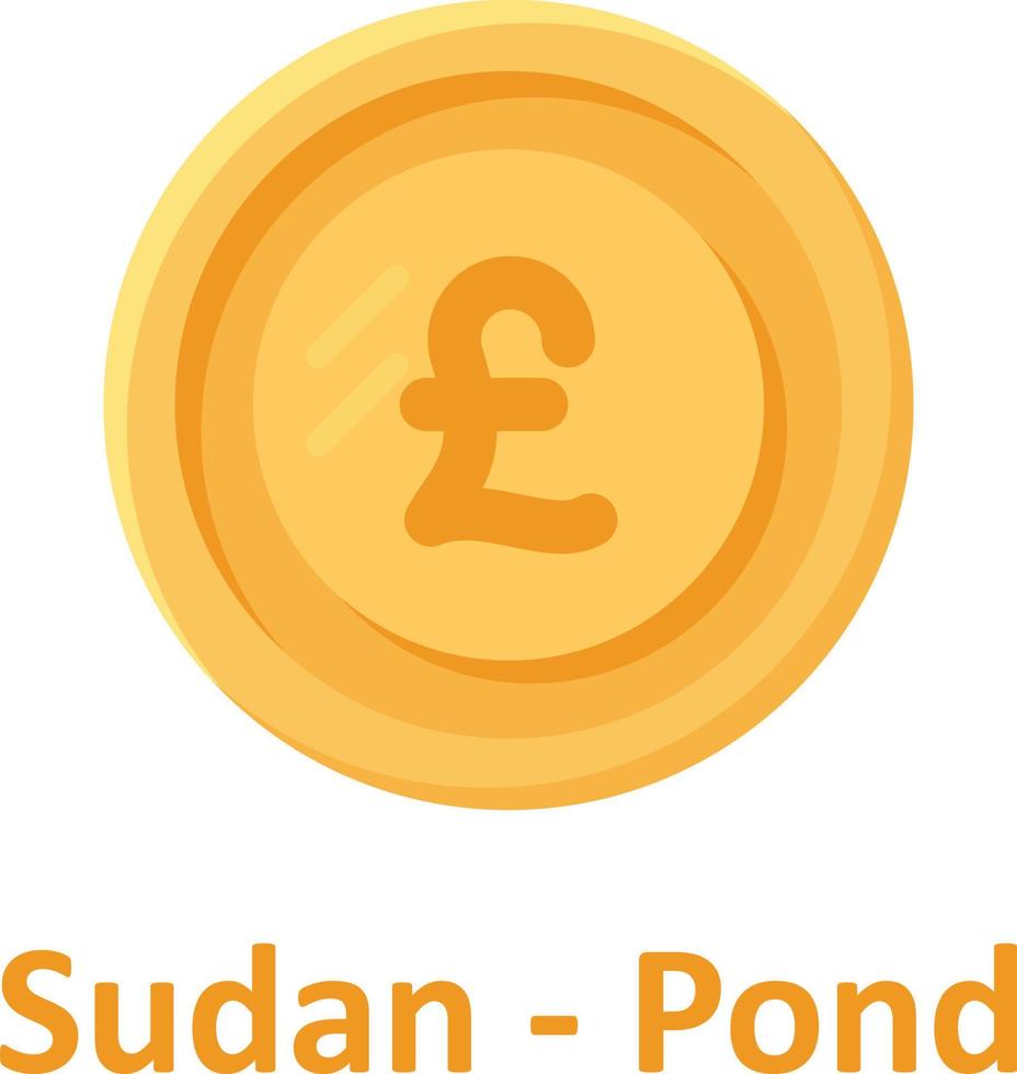 sudan pund mynt isolerade vektor ikon som enkelt kan ändra eller redigera