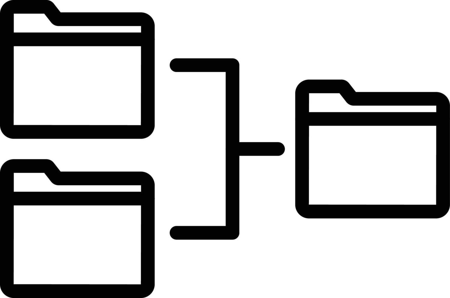 hierarki mapp isolerad vektor ikon som enkelt kan ändra eller redigera