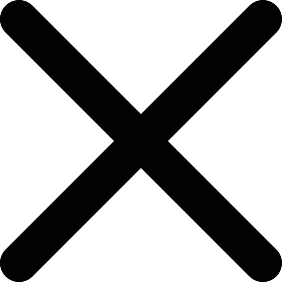 kors vektor ikon som enkelt kan ändra eller redigera