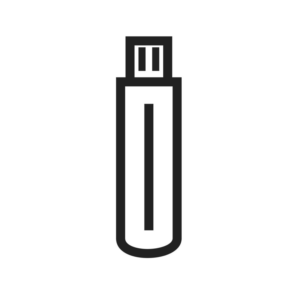 Liniensymbol für USB-Laufwerk II vektor