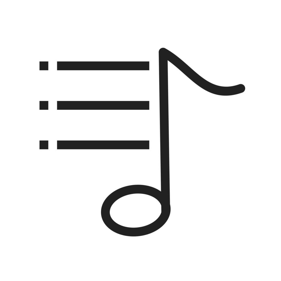 Liniensymbol für Musikoptionen vektor