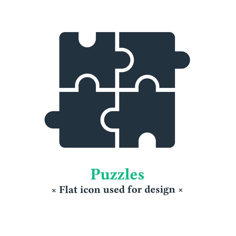 Puzzle-Symbol im trendigen flachen Design isoliert auf weißem Hintergrund. Puzzle-Symbole für Website und mobiles Design. vektor