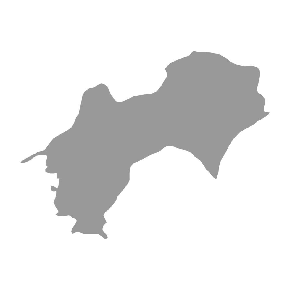 Shikoku-Vektorkarte isoliert auf weißem Hintergrund. vektor
