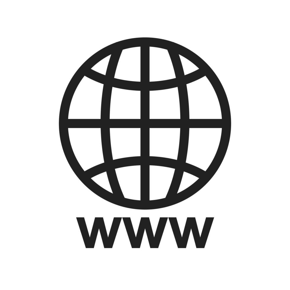 world wide web linje ikon vektor