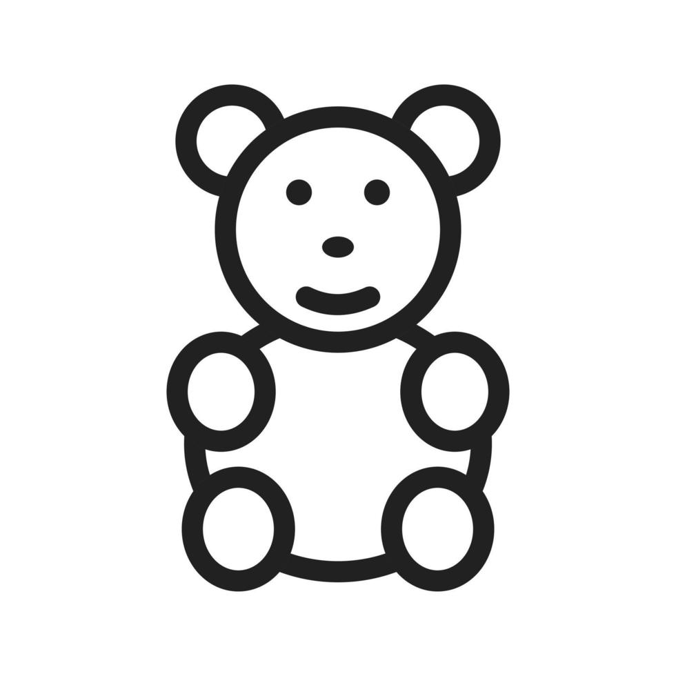 björn linje ikon vektor