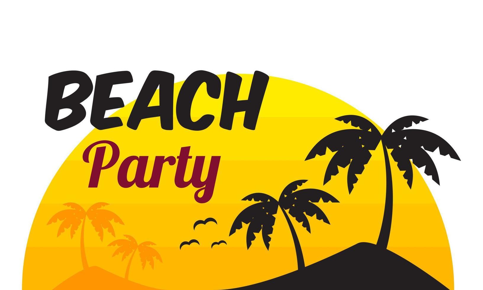 beach party bakgrundsdesign vektor
