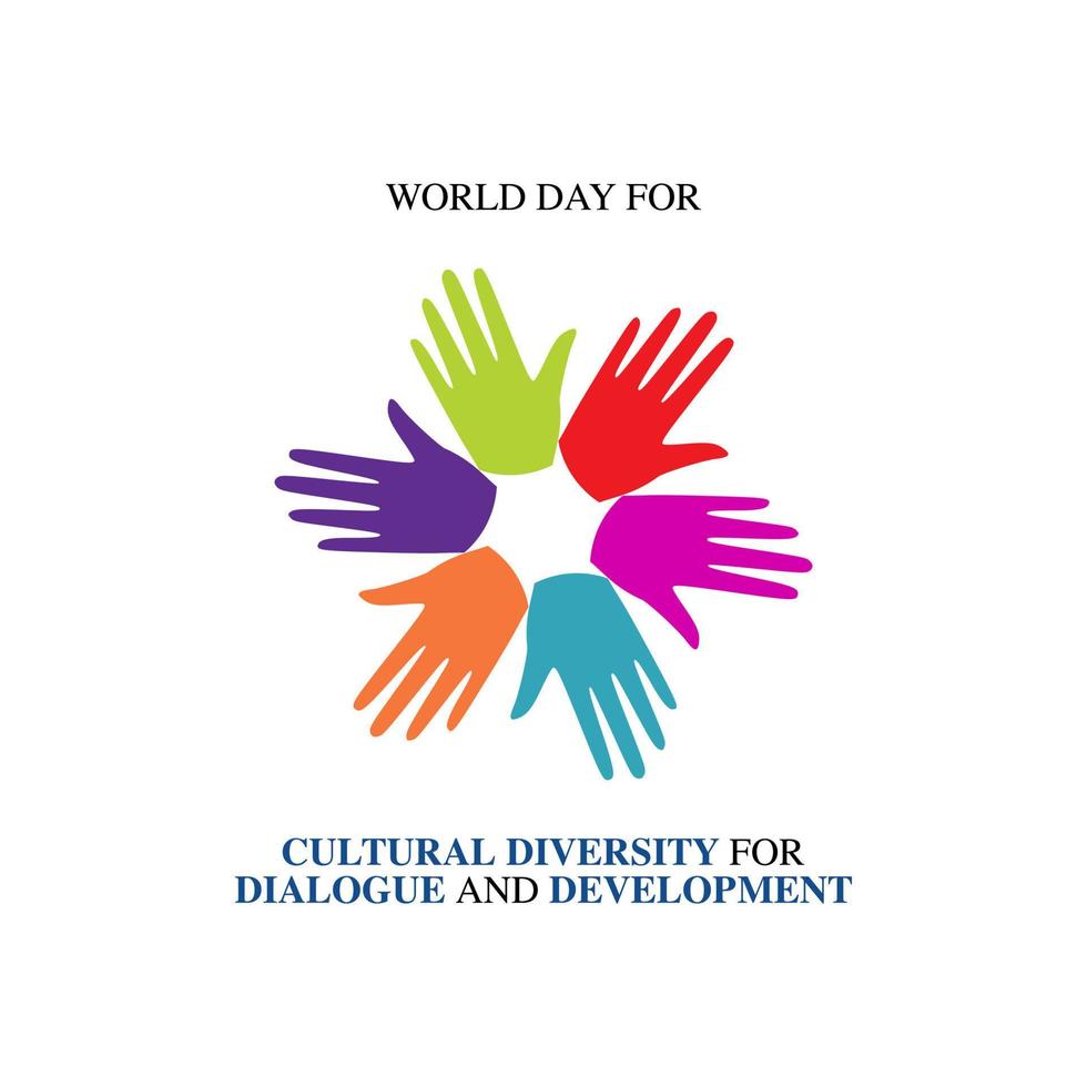 Vektorgrafik des Welttags für kulturelle Vielfalt für Dialog- und Entwicklungsfeiern. flaches Design. flyer design.flache illustration. vektor