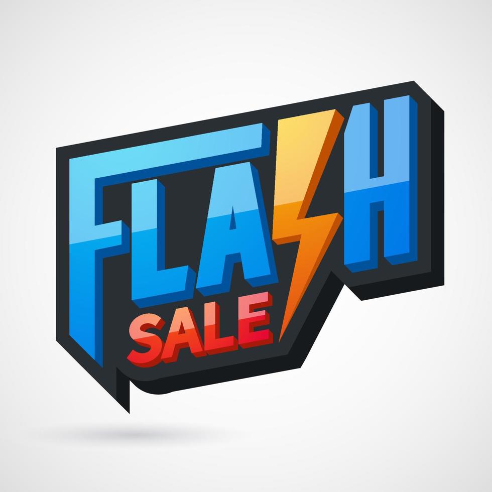 flash försäljning, banner platt design. vektor illustration