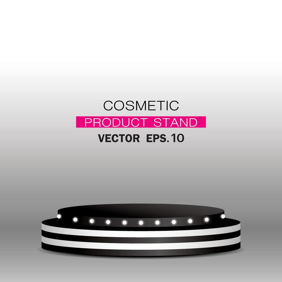 ausstellungsstand 3d-illustrationsvektor für kosmetik- oder modeprodukt. vektor