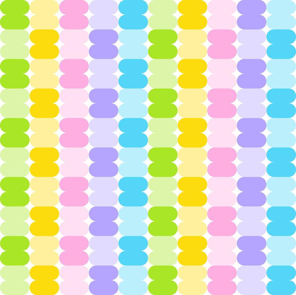 niedliche pastellfarbene regenbogenwelle abstraktes formelement kariertes kariertes tartan-kariertes scott-musterillustrations-verpackungspapier, picknickmatte, tischdecke, stoffhintergrund vektor