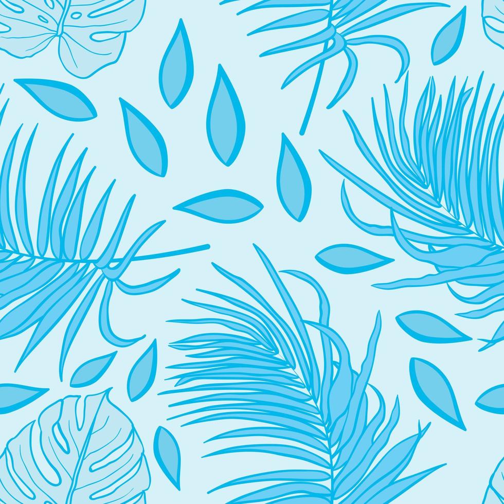 schöne tropische blätter verzweigen nahtloses musterdesign. tropische Blätter nahtlose Blumenmuster Hintergrund. trendige brasilianische illustration. frühlingssommerdesign für mode, drucke vektor