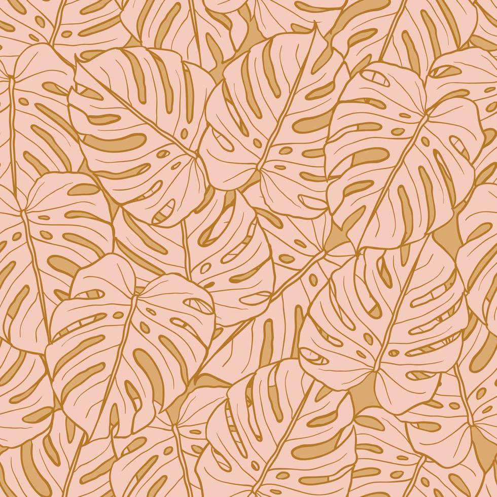 schöne tropische blätter verzweigen nahtloses musterdesign. tropische blätter, monstera blatt nahtloser blumenmusterhintergrund. trendige brasilianische illustration. frühlingssommerdesign für mode, drucke vektor