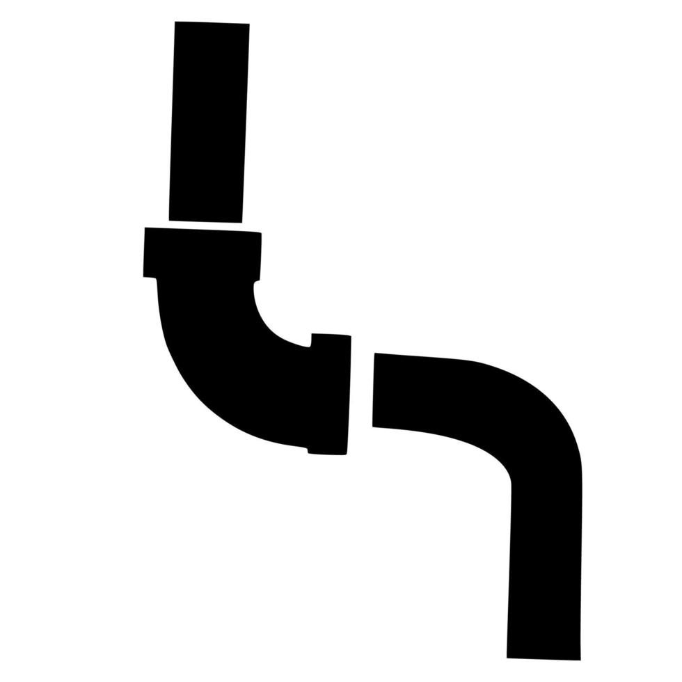 Rohr-Symbol. Baurohr-Vektorsymbol für Webdesign isoliert auf weißem Hintergrund. vektor