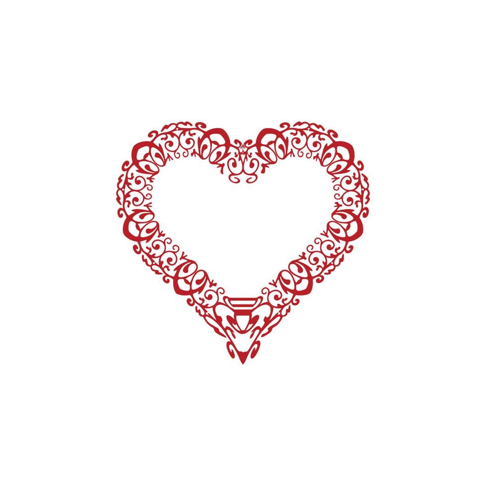 Designvorlage für rote Liebessymbole vektor