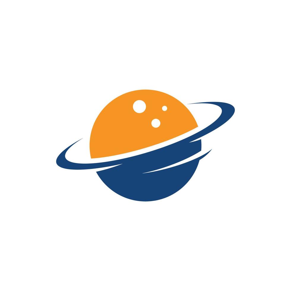 Planet-Logo-Icon-Design-Vorlage-Vektor vektor