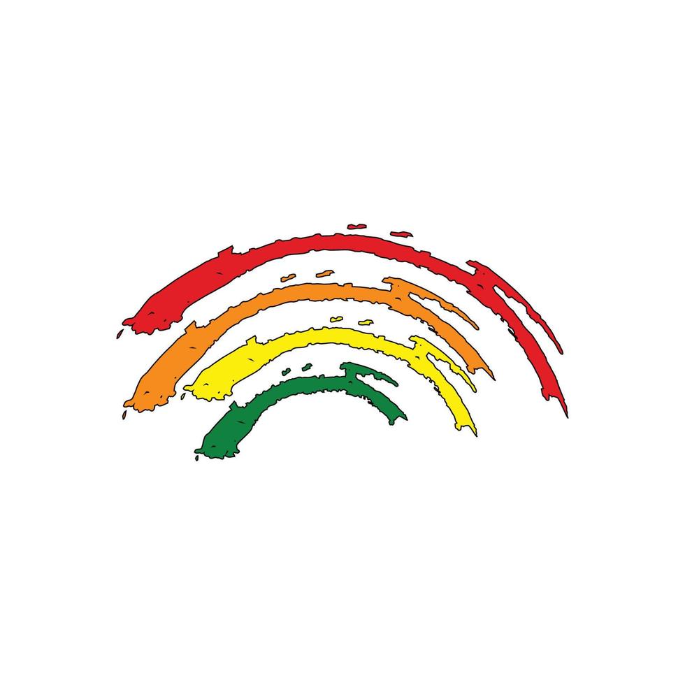 Regenbogen-Logo-Icon-Design-Vorlagenvektor vektor