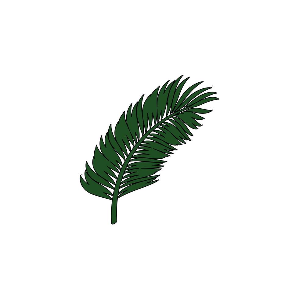 Palmblatt-Logo-Icon-Design-Vorlagenvektor vektor