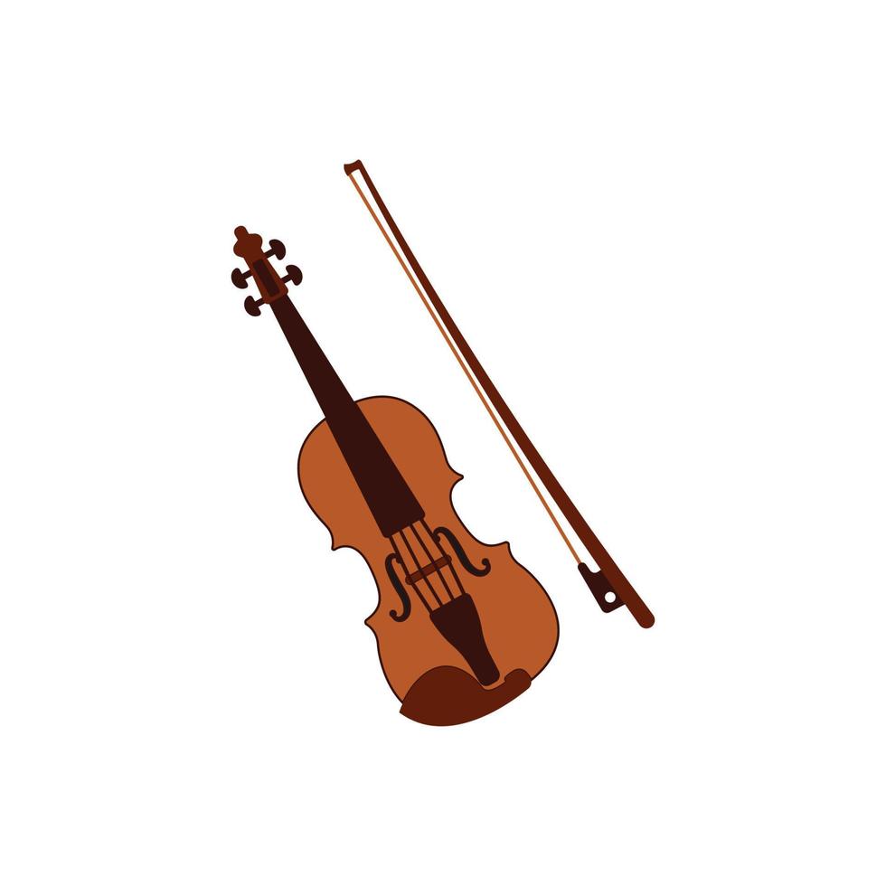Violine-Grafikdesign-Vorlagenvektor vektor