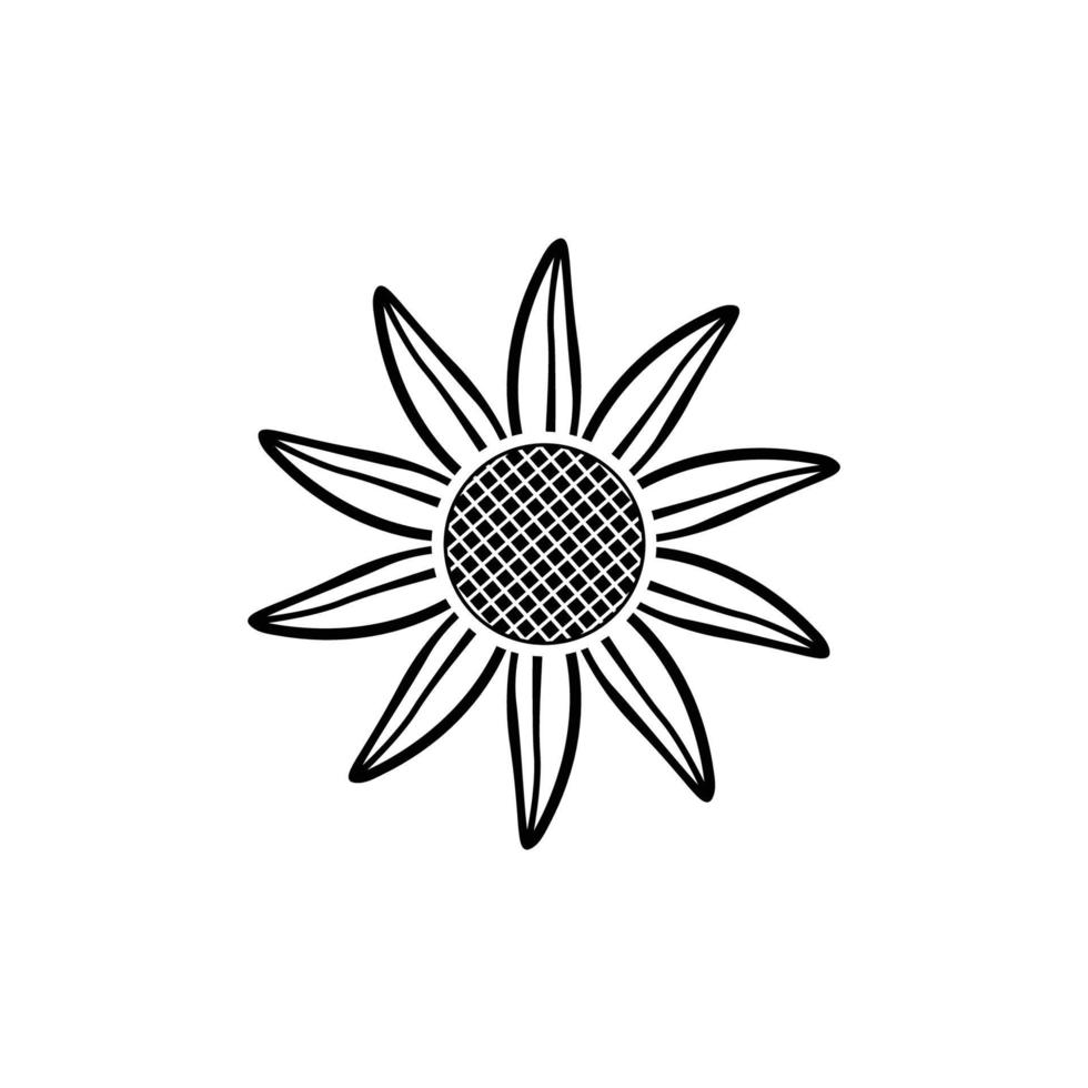 Sonnenblumen-Logo-Icon-Design-Vorlagenvektor vektor