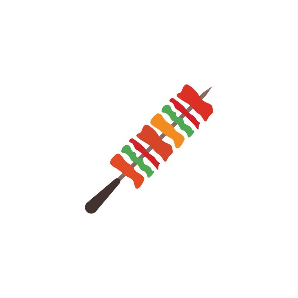 Grill-Stick-Symbol-Design-Vorlage-Vektor vektor