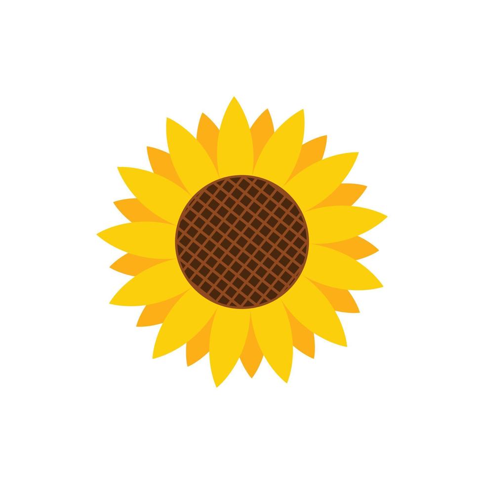 Sonnenblumen-Logo-Icon-Design-Vorlagenvektor vektor