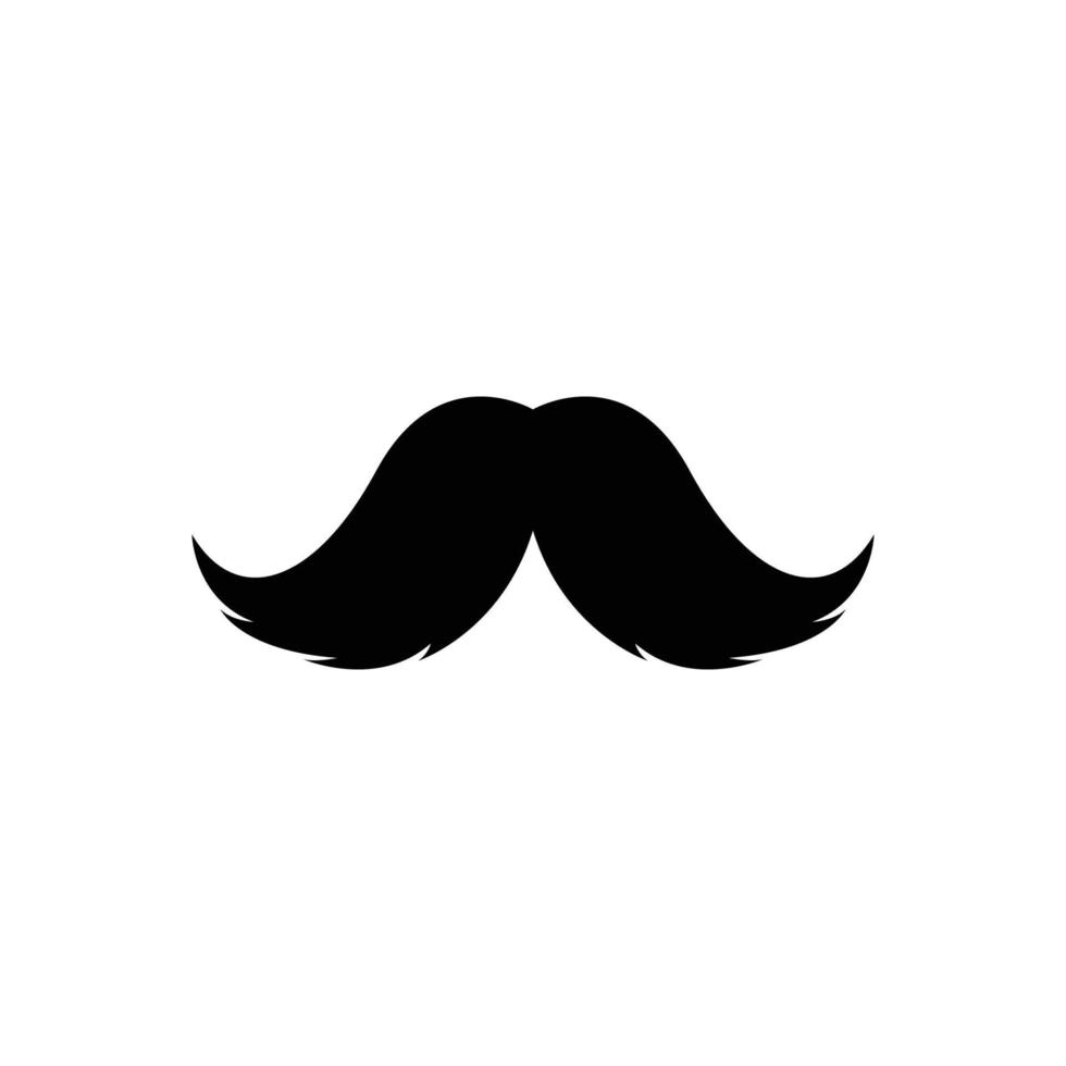 mustasch ikon formgivningsmall vektor