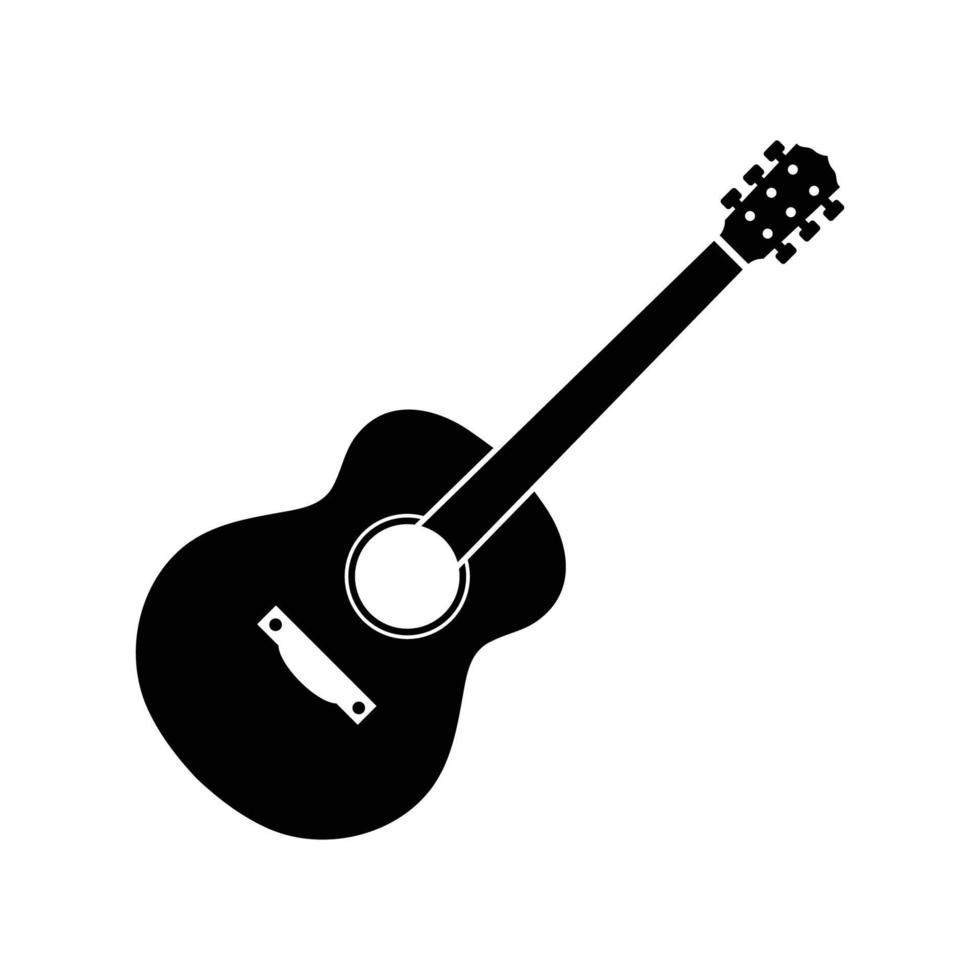 Gitarren-Logo-Icon-Design-Vorlagenvektor vektor