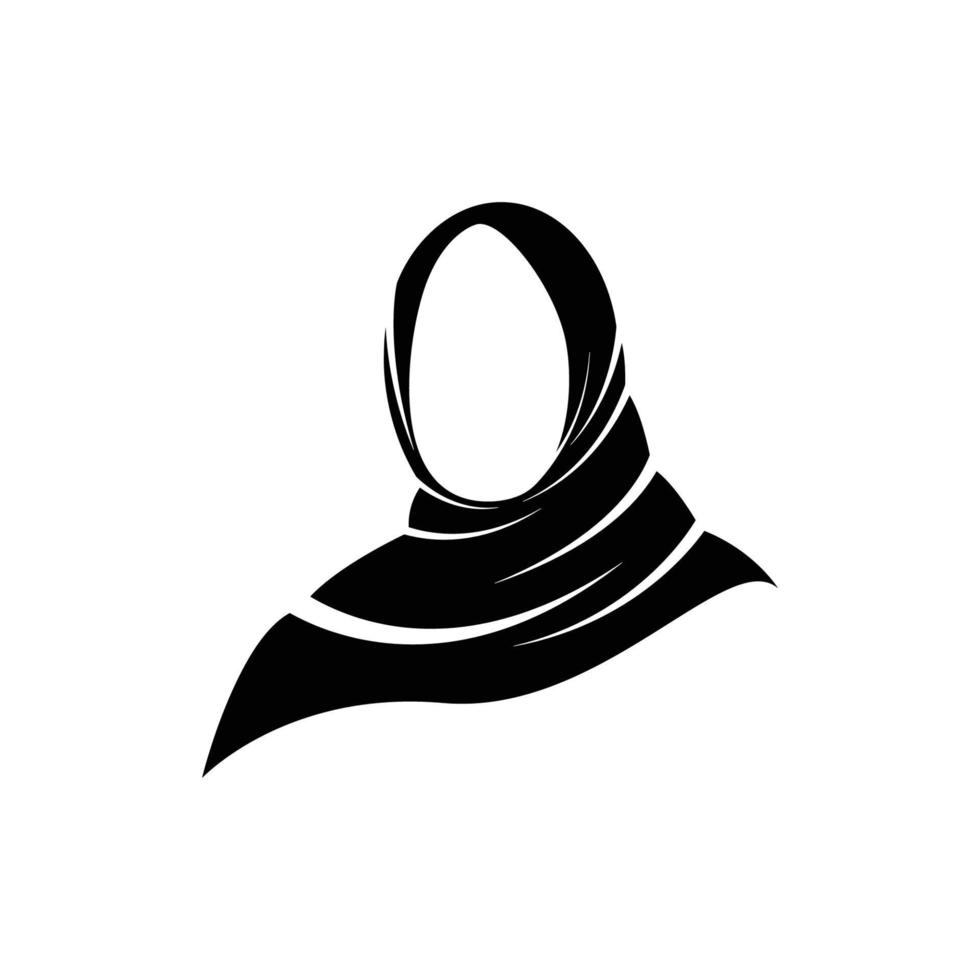 hijab logotyp ikon designmall vektor