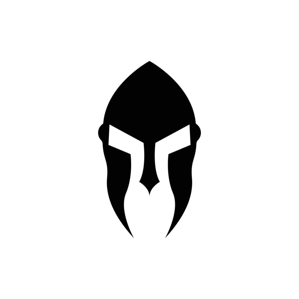 spartansk hjälm logotyp ikon designmall vektor