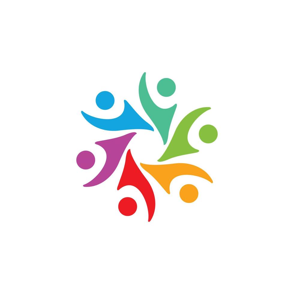 Community-Logo-Design-Vektor vektor