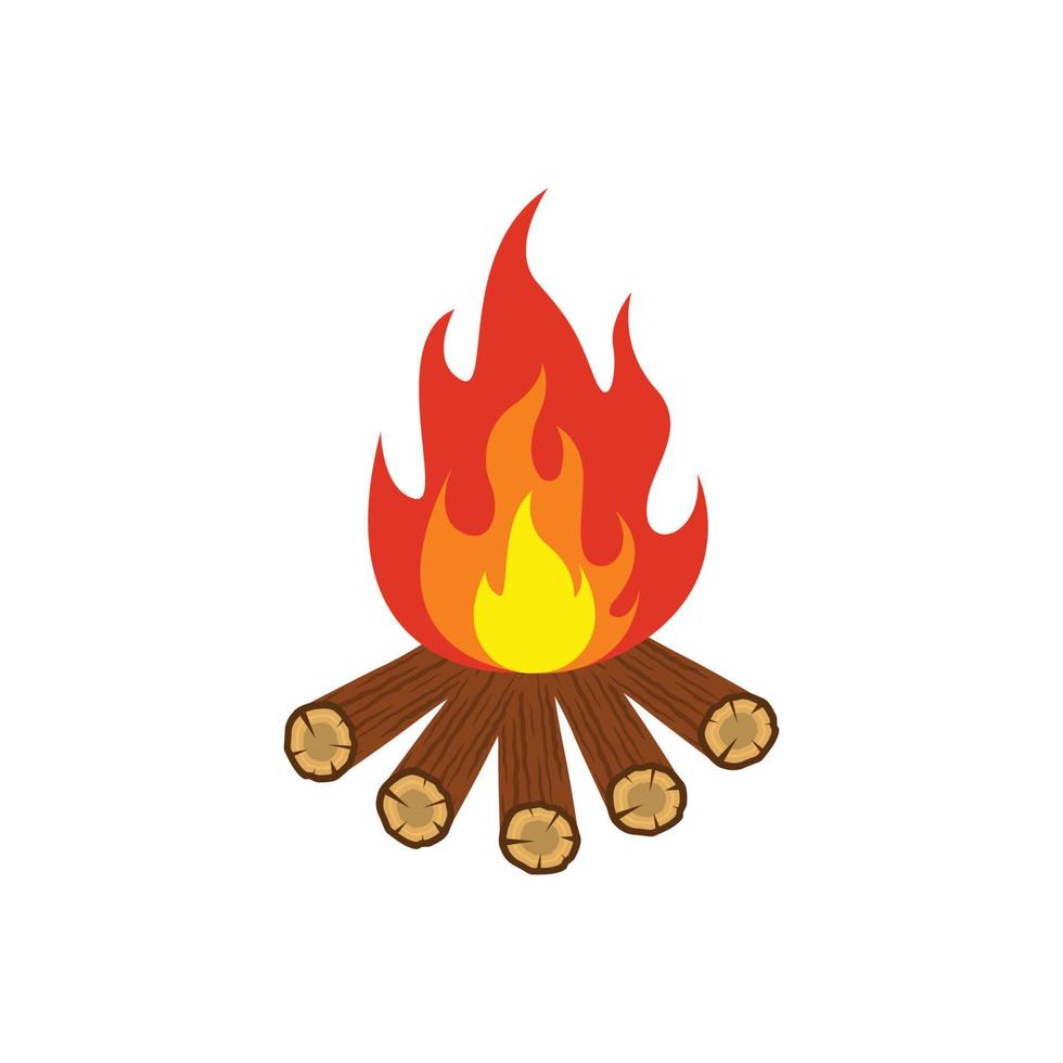 Lagerfeuer-Logo-Icon-Design-Vorlagenvektor vektor