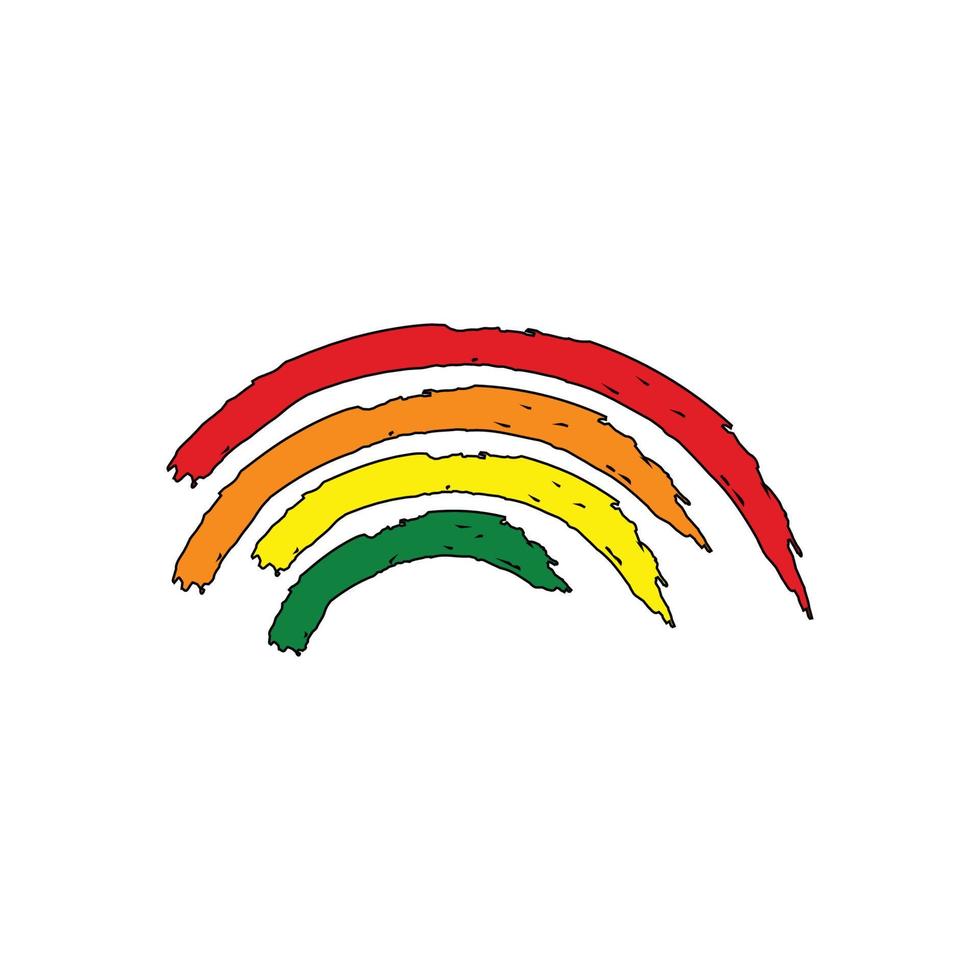 Regenbogen-Logo-Icon-Design-Vorlagenvektor vektor