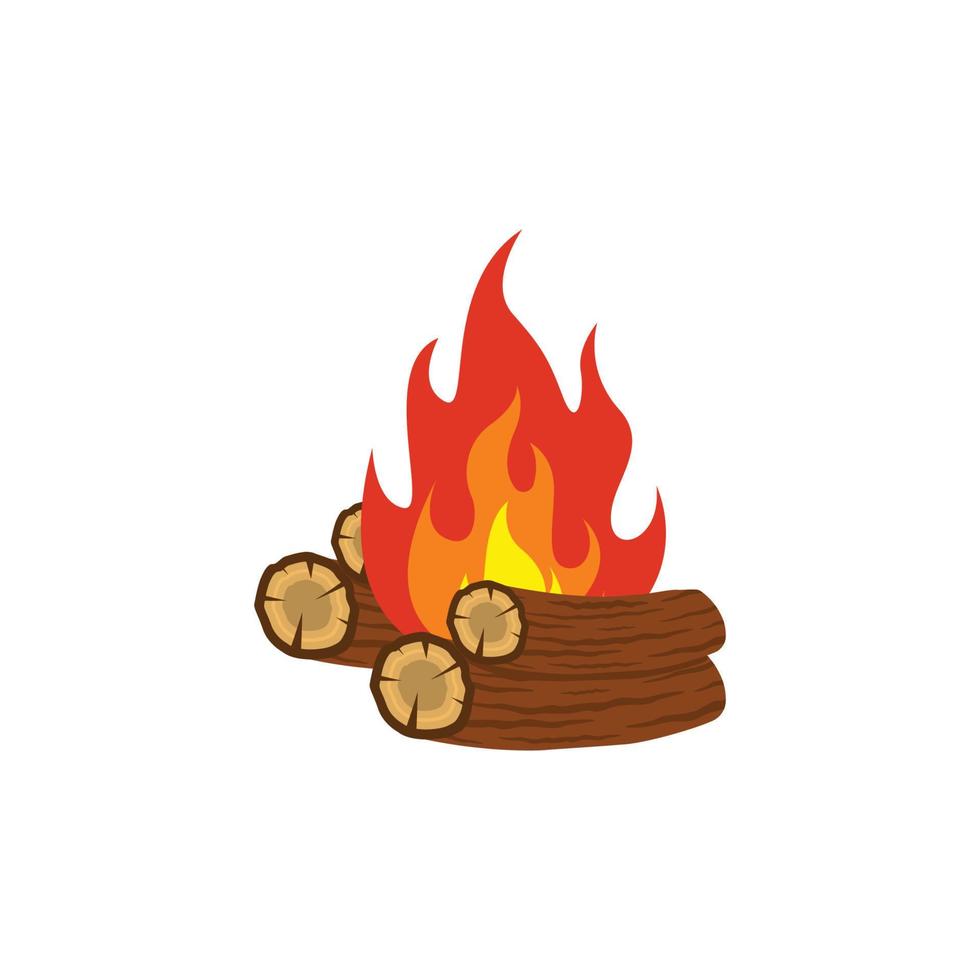 Lagerfeuer-Logo-Icon-Design-Vorlagenvektor vektor