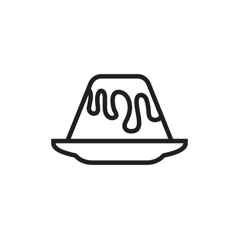 Pudding-Icon-Design-Vorlagenvektor vektor