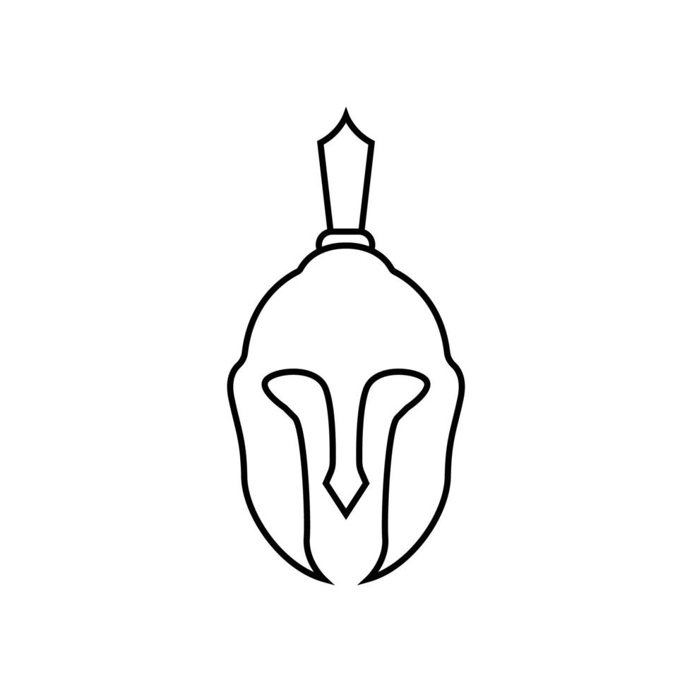 spartanischer Helm-Logo-Icon-Design-Vorlage vektor