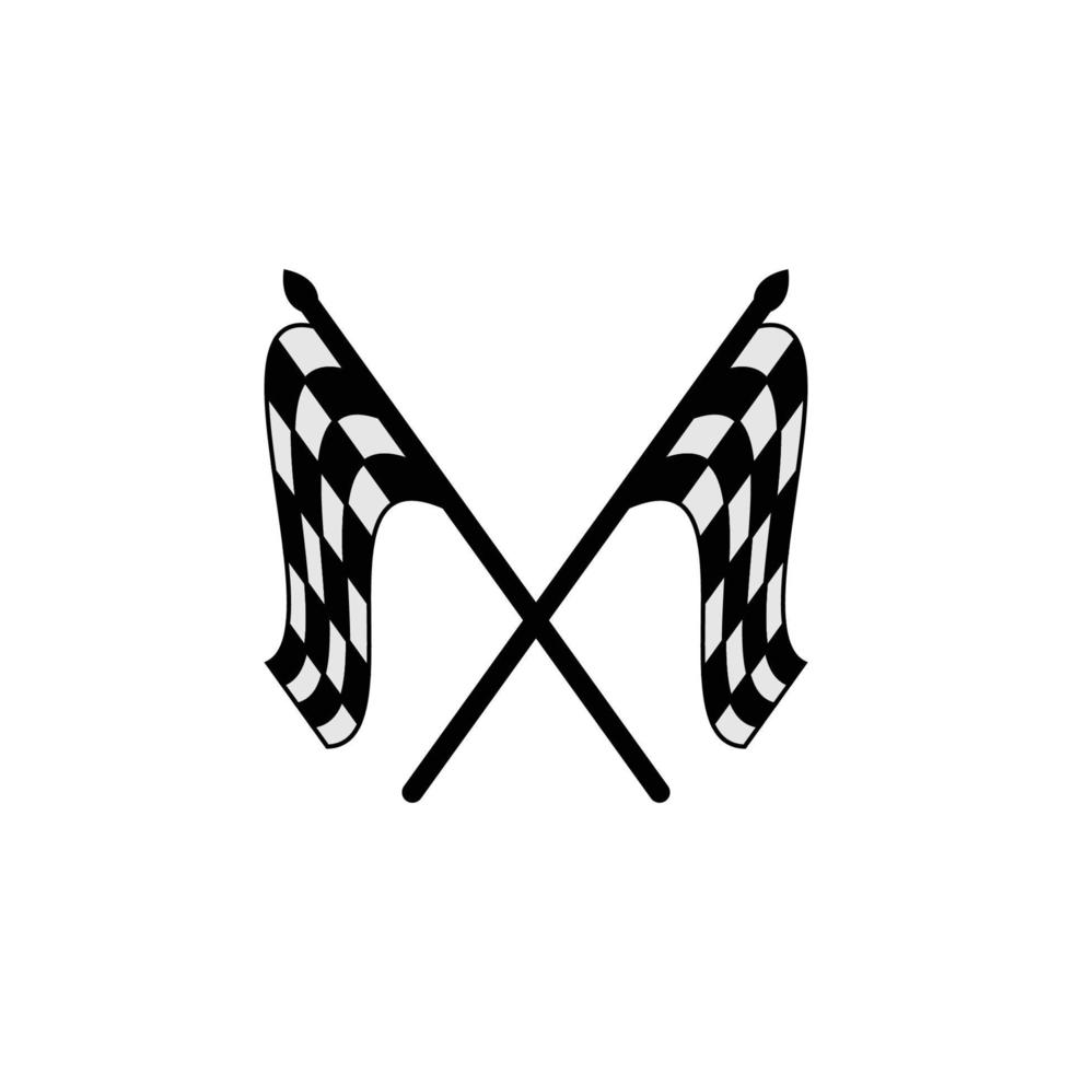 Rennflaggen-Icon-Design-Vorlage vektor