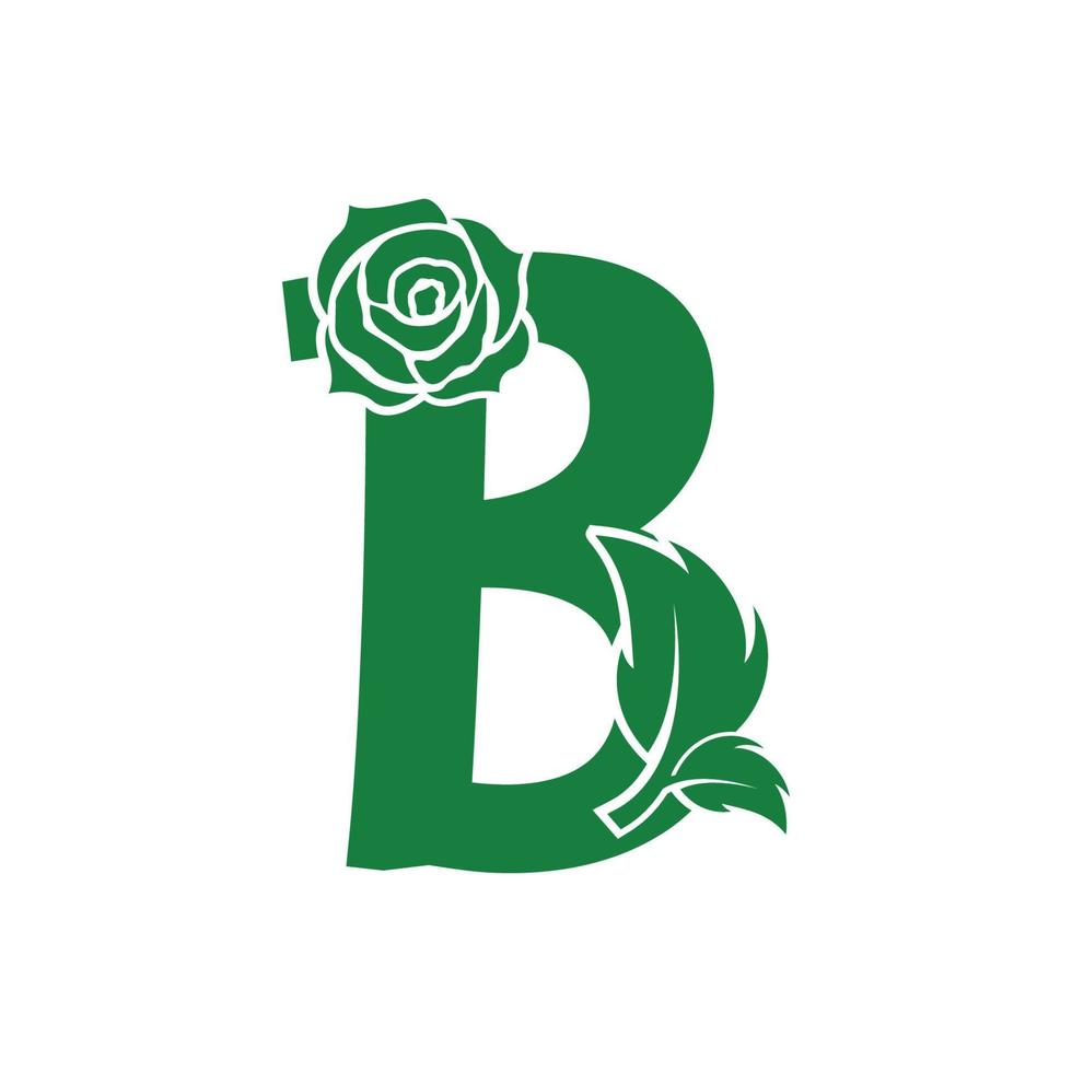 initial b dekorativ monogram delad bokstav vektor