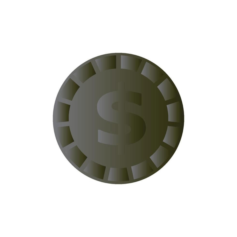 mynt pengar logotyp ikon designmall vektor