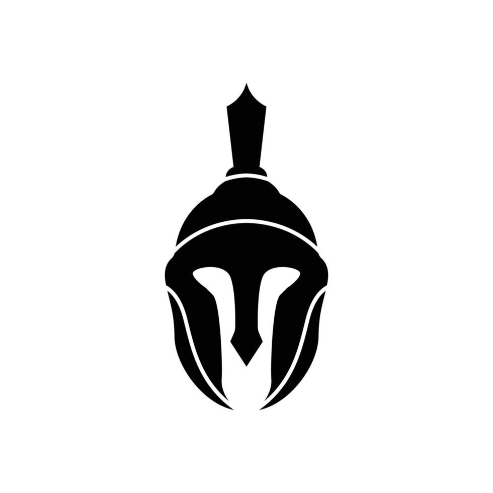 spartanischer Helm-Logo-Icon-Design-Vorlage vektor