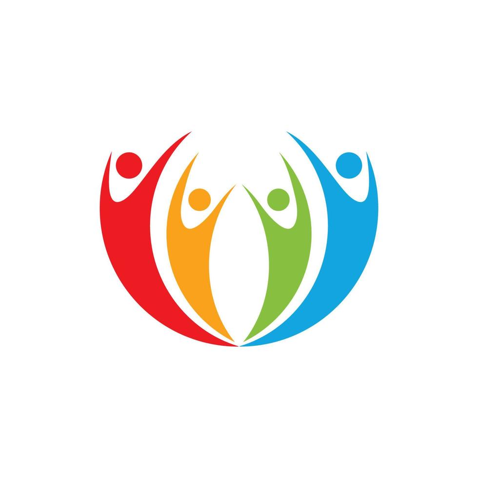 Community-Logo-Design-Vektor vektor