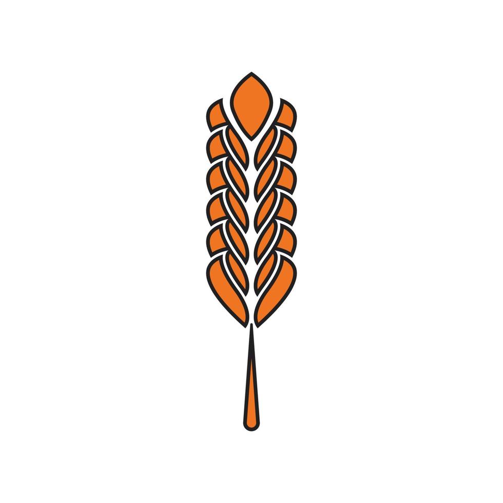 vete och ris ikon logotyp formgivningsmall vektor